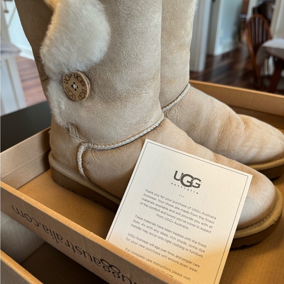 UGG Women's Tan Sheepskin Boots - Picture 2 of 8